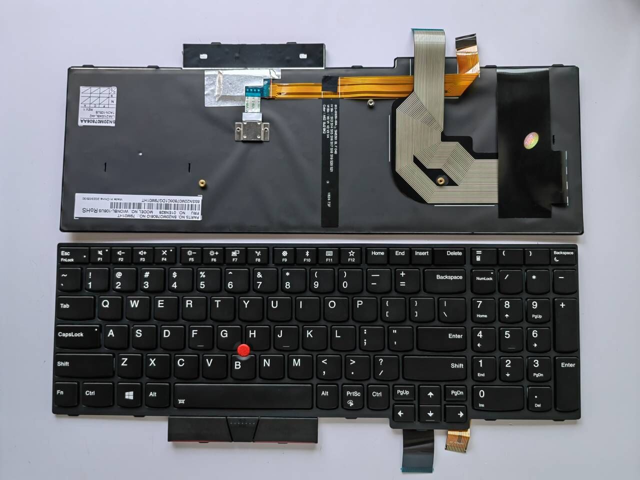 Picture of New Replacement Laptop Keyboard For IBM T570/T580/P52S/P51S BLACK FRAME BLACK With Point Backlit (OEM) US Layout